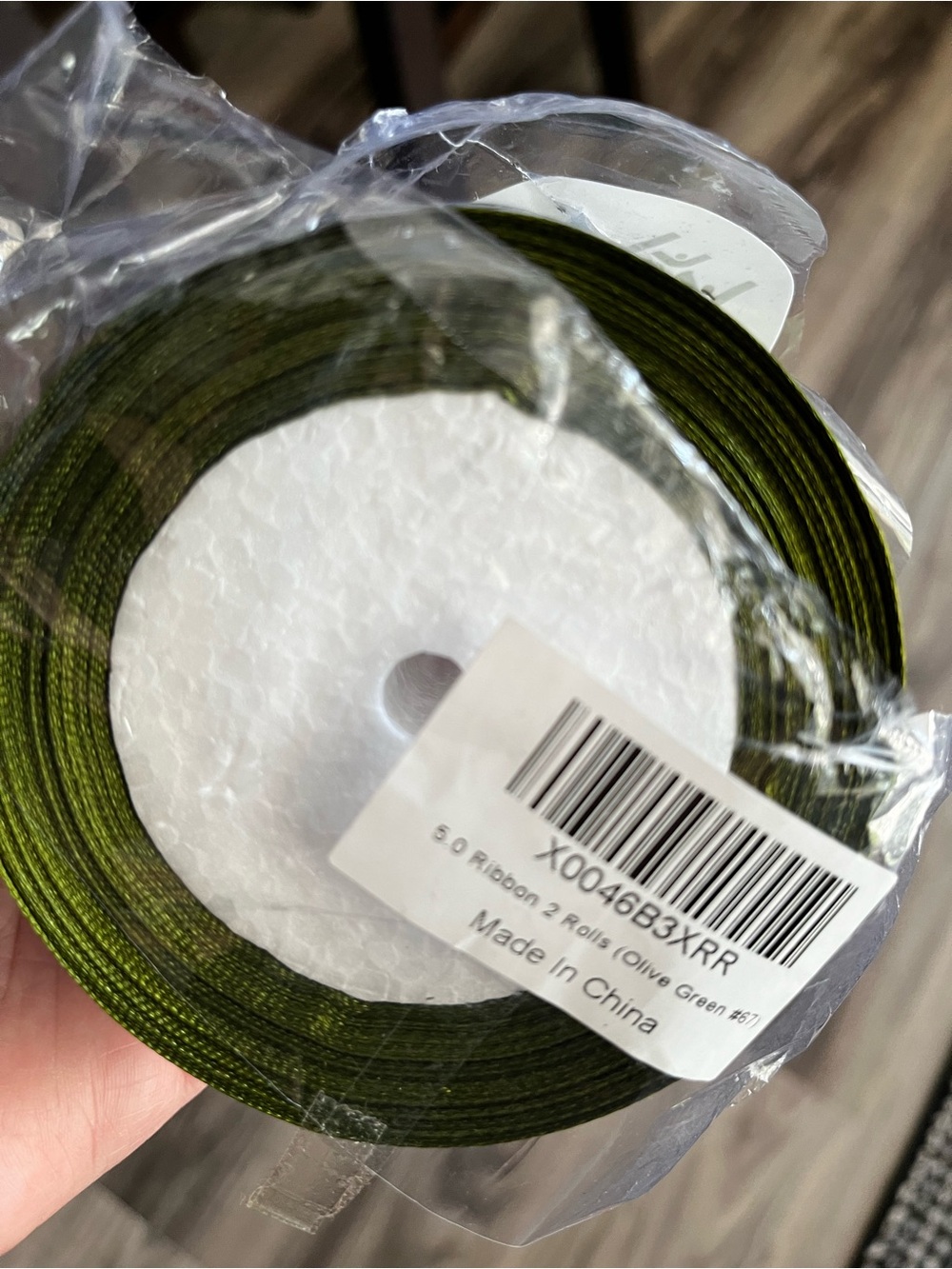 Satin Ribbon Roll - Olive Green